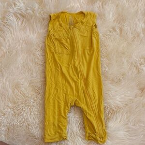 Yellow Sleeveless Kyte Baby Romper